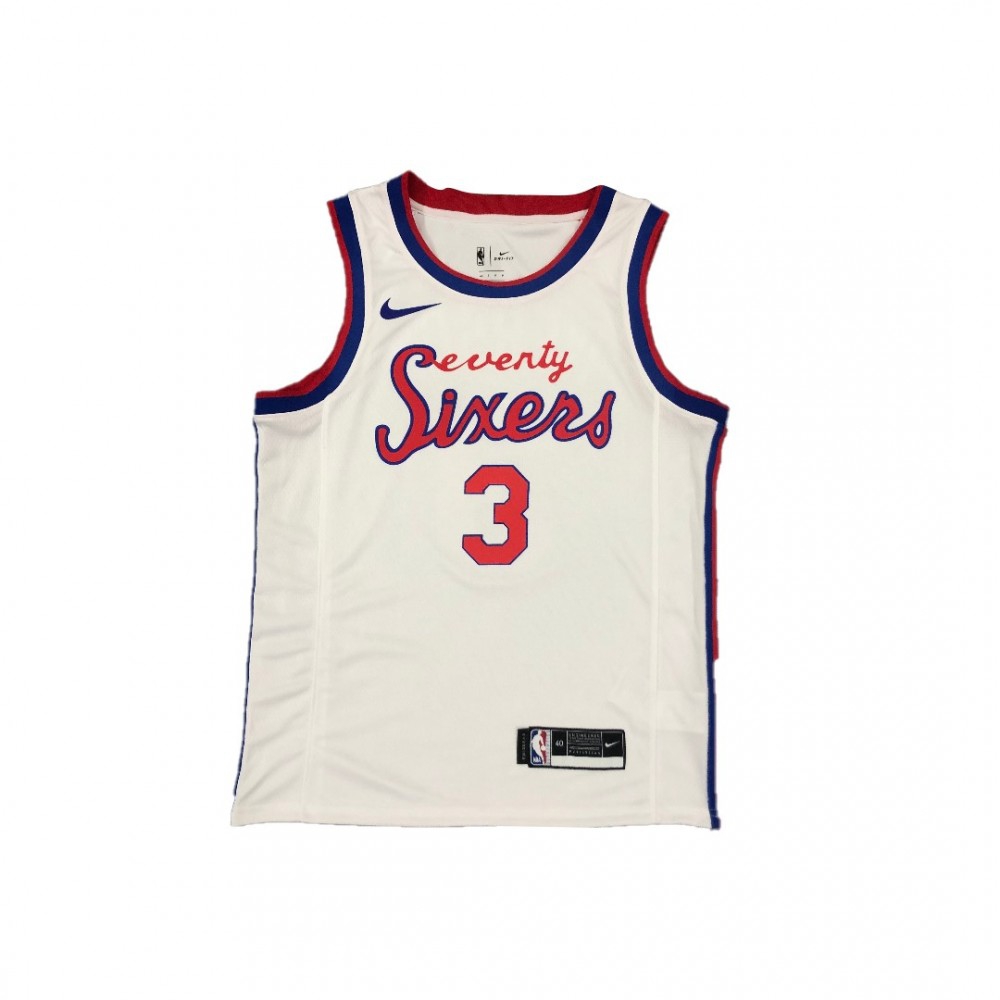 Men's Philadelphia 76ers Allen Iverson #3 White Hardwood Classics Finished Swingman Jersey-Pro Kit Vault | Brand New 26/27 Sports Jerseys